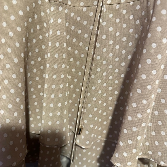 Tommy Hilfiger Beige Polka Dot Midi Dress - Picture 2 of 5